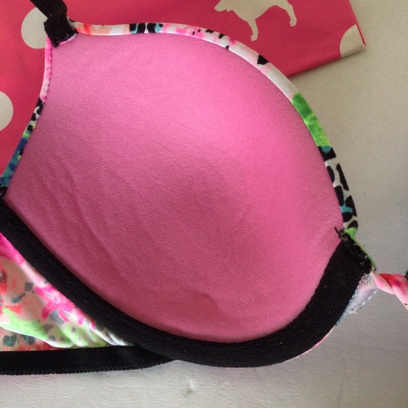 PINK VICTORIAS SECRET WEAR EVERYWHERE DEMI BRA SIZE 32C - Picture 5 of 10